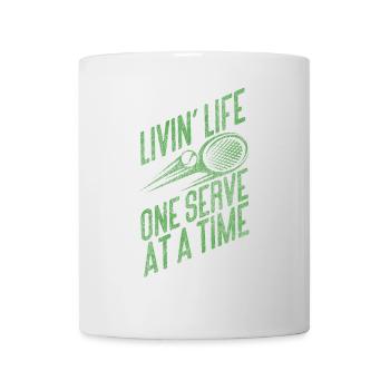 Funny Tennis Player Racket Living - Mug - white - Front