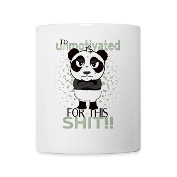 Trop démotivé – Panda Design sarcastique - Mug blanc - blanc - Devant