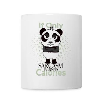 Sarcasm burned calories funny panda - Mug - white - Front