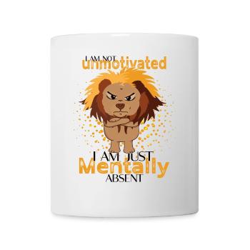 Löwe - Je ne suis pas démotivé, mais simplement absent mentalement - Mug blanc - blanc - Devant