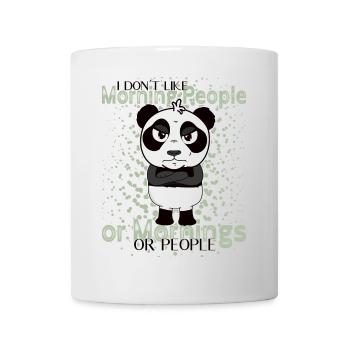 Don't Like Mornings – Grumpy Panda Humor - Mug - white - Front