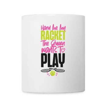 Funny Tennis Player Racket Queen - Mug - white - Front