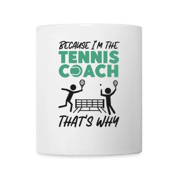 drôle joueur de tennis raquette jeu de mots voir - Mug blanc - blanc - Devant