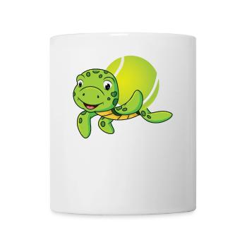 Drôle de joueur de tennis raquette chat - Mug blanc - blanc - Devant