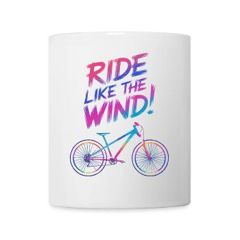 illustration de vélo de planche à voile vibrante - Mug blanc - blanc - Devant