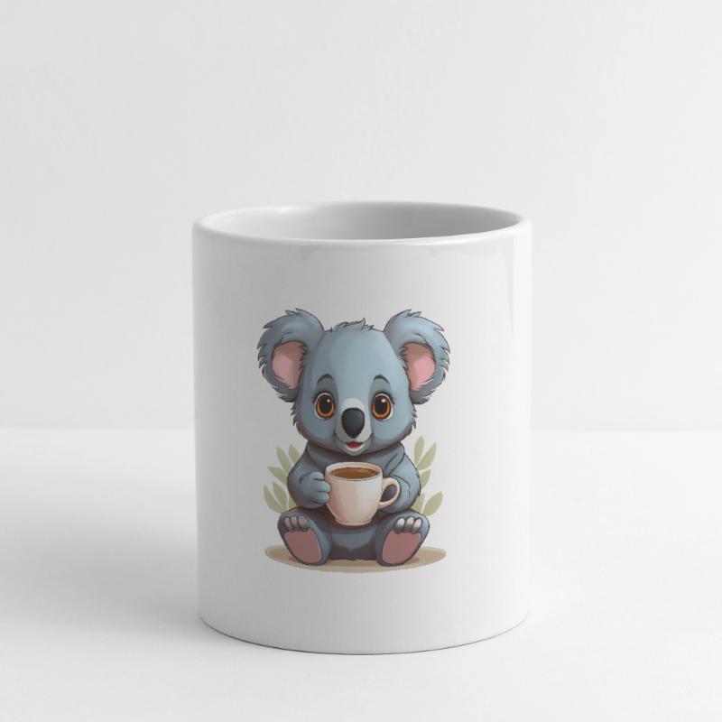 Koala mit einer Tasse Kaffee, Tee oder Kakao Tasse