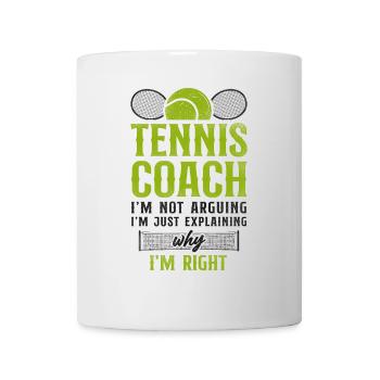 Drôle de joueur de tennis Raquette Tennis - Mug blanc - blanc - Devant
