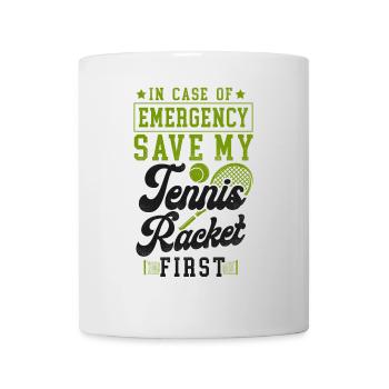 Funny Tennis Player Racket In Case - Mug - white - Front