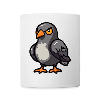 Taube Vogel Halloween Comic Lustig - Tasse - Weiß - Vorne