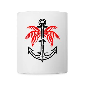 Icône d’ancre de palmier - Mug blanc - blanc - Devant