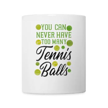 Raquette de joueur de tennis amusante que vous pouvez - Mug blanc - blanc - Devant