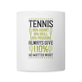 Drôle de joueur de tennis Raquette Tennis - Mug blanc - blanc - Devant