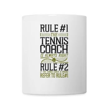 Funny Tennis Player Racket Coach - Tasse - Weiß - Vorne