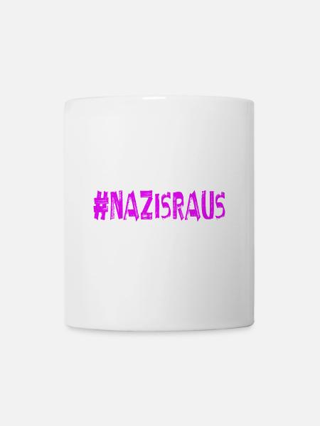 AfD stoppen gegen rechts Demokratie Vielfalt - Tasse - Weiß