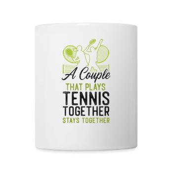 Funny Tennis Player Racket Couple - Tasse - Weiß - Vorne