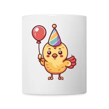 Huhn Geburtstag Comic - Tasse - Weiß - Vorne