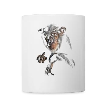 Schimpanse - Tasse - Weiß - Vorne
