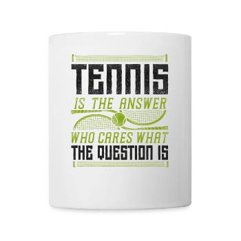 Drôle de joueur de tennis Raquette Tennis - Mug blanc - blanc - Devant
