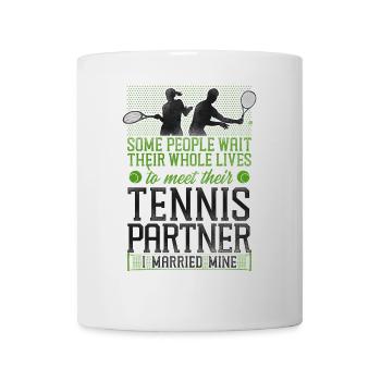 Funny Tennis Player Racket Husband - Mug - white - Front