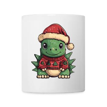 Dinosaur stegosaurus Christmas - Mug - white - Front