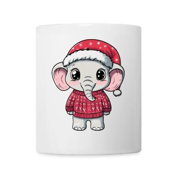 Noël mammouth - Mug blanc - blanc - Devant