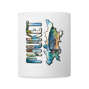 Aquarell Landkarte Phuket - Tasse - Weiß - Vorne