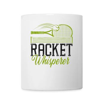 Drôle de joueur de tennis raquette jeu de mots - Mug blanc - blanc - Devant