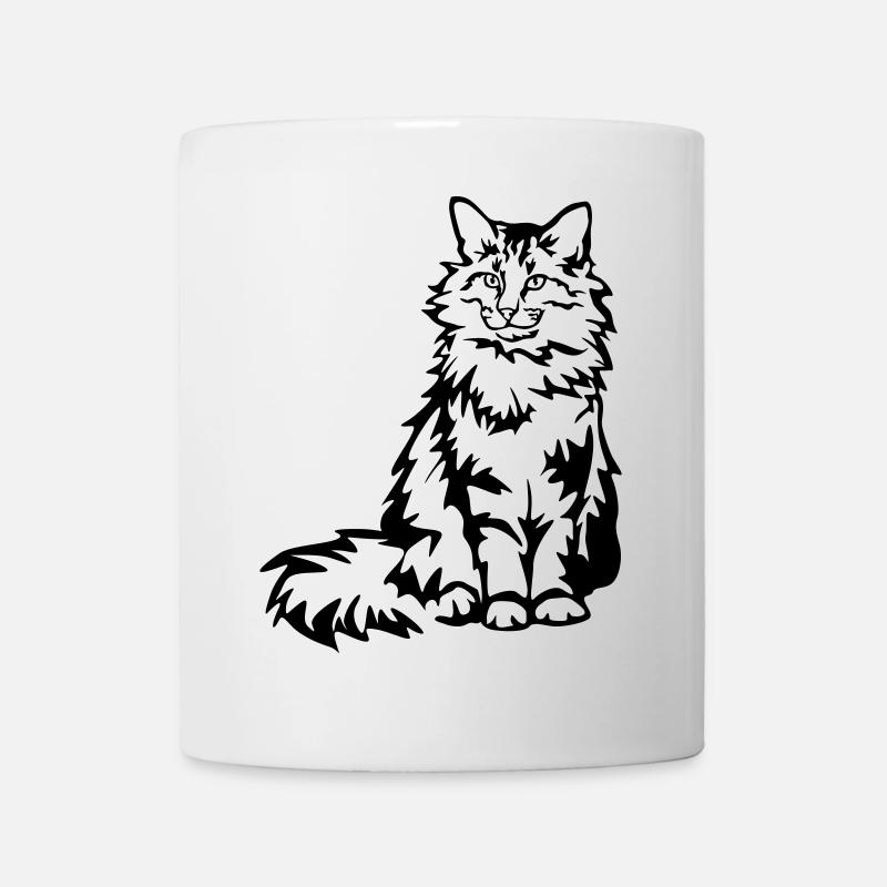 Norwegische Waldkatze - Tasse - Weiß