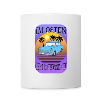 Osten Ossi DDR Ost stolz Trabi Geschenk Nostalgie - Tasse - Weiß - Vorne