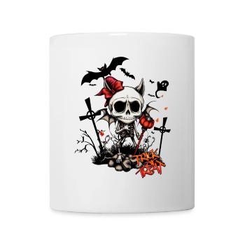 Magie de la citrouille et plaisir avec des os. - Mug blanc - blanc - Devant