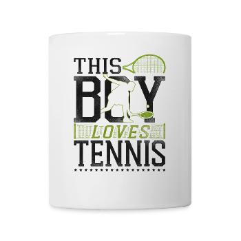 Funny Tennis Player Racket Boy - Tasse - Weiß - Vorne