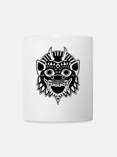 Drache oder Dämon? - Tasse - Weiß