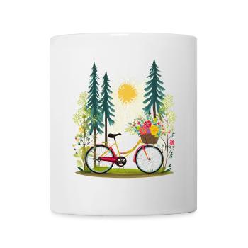 A bike ride by bike – illustration - Mug - white - Front