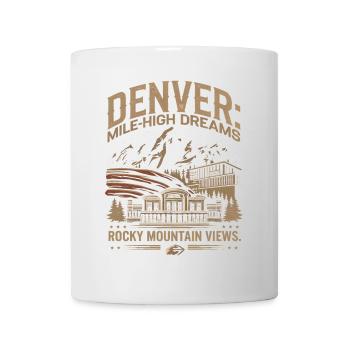 Denver : rêves d’un kilomètre de haut, vue sur les montagnes - Mug blanc - blanc - Devant