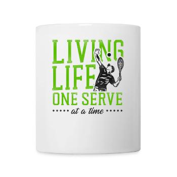 Funny Tennis Player Racket Living - Mug - white - Front