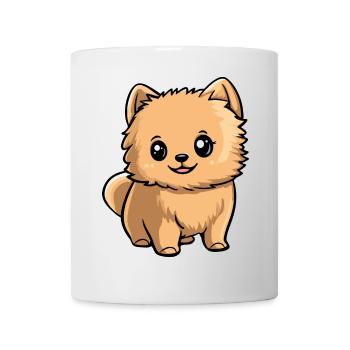 Pomeranian Dog Comic Cute Pomeranian - Mug - white - Front