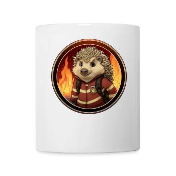 Firefighter Hedgehog - Mug - white - Front