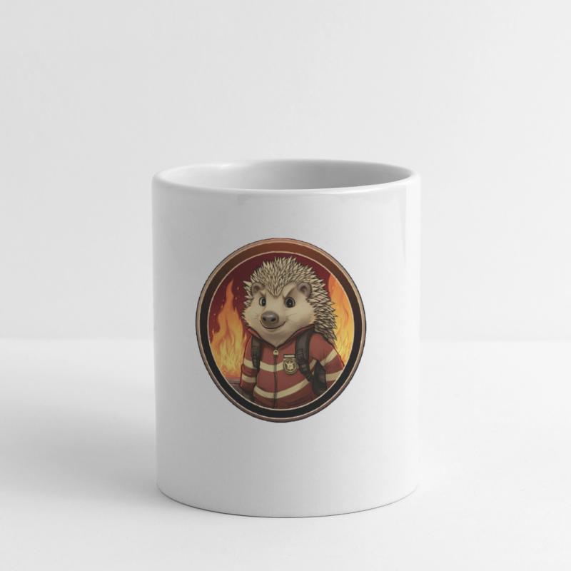 Hérisson pompier Mug blanc