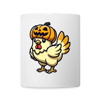 Halloween Poulet Citrouille Dessin animé Octobre - Mug blanc - blanc - Devant