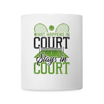 Drôle de joueur de tennis Raquette Tennis - Mug blanc - blanc - Devant