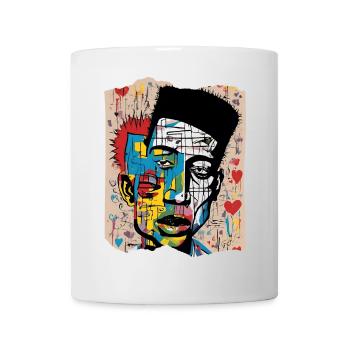 "Colorful Urban Face – Modern Pop Art" - Mug - white - Front