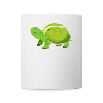 Funny Tennis Player Racket Turtle - Tasse - Weiß - Vorne