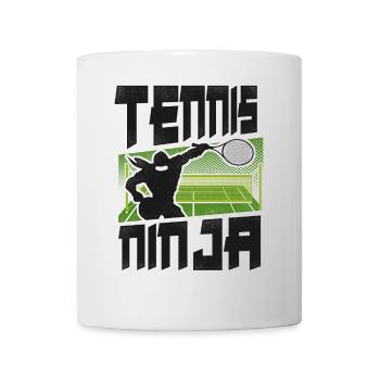 Drôle de joueur de tennis Raquette Ninja - Mug blanc - blanc - Devant
