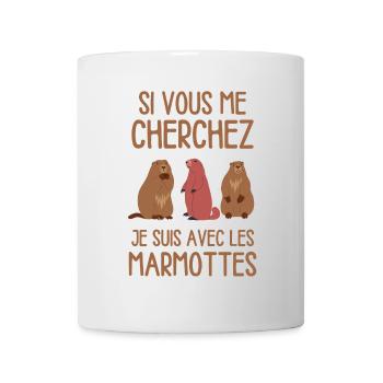 Humour marmotte randonnée nature dormir - Mug blanc - blanc - Devant