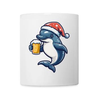 Dolphin Christmas Beer - Mug - white - Front