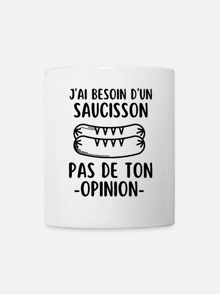 Humour saucisson - Mug blanc - blanc