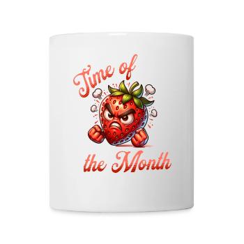 Zeit Des Monats Erdbeerwoche Periode Menstruation - Tasse - Weiß - Vorne