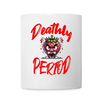 Deathly Period - Humorvolle Erdbeerwoche Grafik - Tasse - Weiß - Vorne
