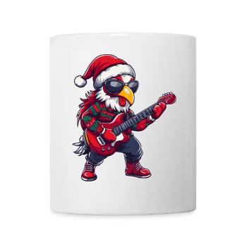 Guitare de Noël Coq - Mug blanc - blanc - Devant