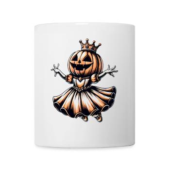 Princesse citrouille d’Halloween avec couronne - Mug blanc - blanc - Devant